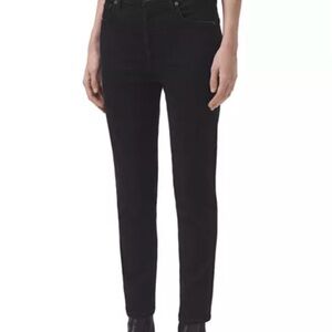 Agolde Nico High Rise Slim Fit Straight Jeans Gray/Black